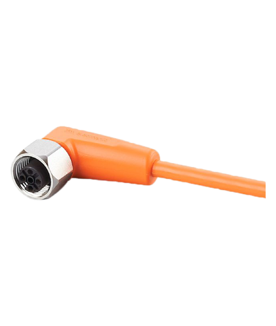 Câble PVC 5m, 1 M12 femelle coudé, orange,  250 AC /  300 DC, 4x0,34 mm² (ADOAH040VAS0005E04)