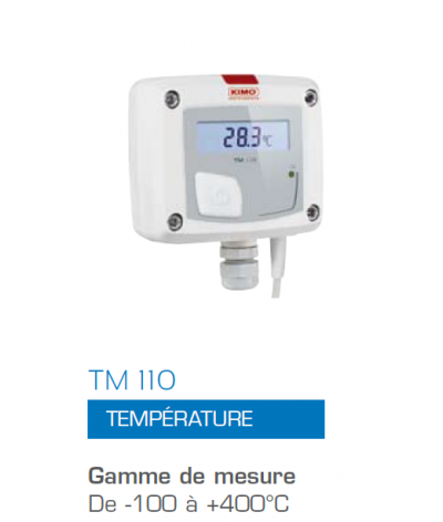 24224 : SONDE PT100 D'AMBIANCE IP65 4-20MA