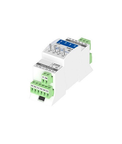 4E Digitales : Comptage (100Hz), TOR / 4S Digitales : Relais (3A, 230V AC)  - RS485 : Modbus ou BACnet  - Alimentation 24V AC/DC