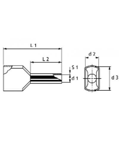 Embout Double 2x0.5mm2  ref 7173491