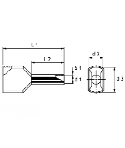 Embout Double 2x10mm2  ref 7173601