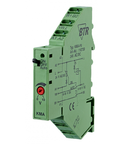 Commande manuelle 0-10V pour vannes ou servomoteur - Position : 0 / 1 / Auto - Sortie de la  position AUTO par contact separe po