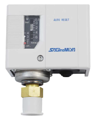 Pressostat de securite manque l'eau. vapeur et refrigerant (sauf ammoniaque) - pouvoir de coupure : 250V AC - contact inverseur