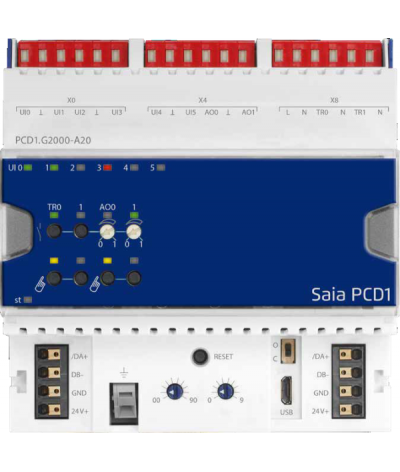 Module E-Line d’entrées/sorties combinéescommande manuelle pour toutes les sortiesDEL d’état pour les entrées/sortiesalimentatio