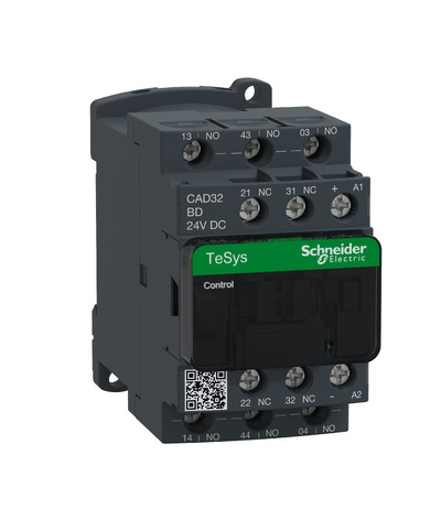 TESYS CAD32 OCCASION - CONTACTEUR - 3F+2O - INSTANTANÉ - 10A - 24VCC