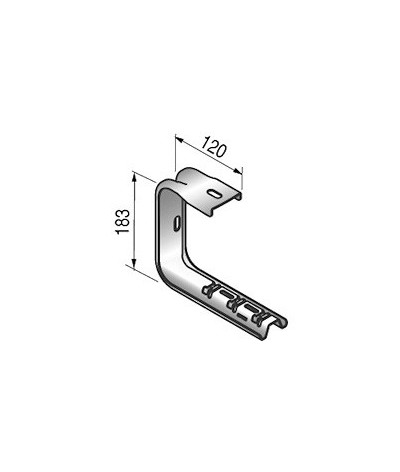 Support UFC-40, largeur 400 mm, hauteur 183 mm, finition I3