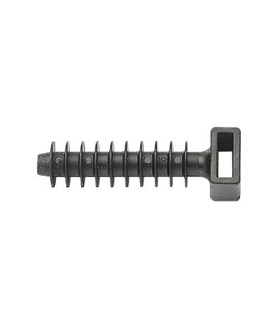 Cheville p. collier de 9mm Noir   8 mm - ecart. mural 6,5 mm